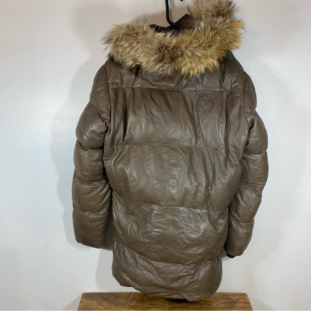 Bod and christenson unisex winter parka leather jacket - Picture 7 of 13